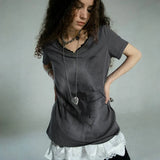 Vintage Grunge Aesthetics Graffiti Print T-Shirt