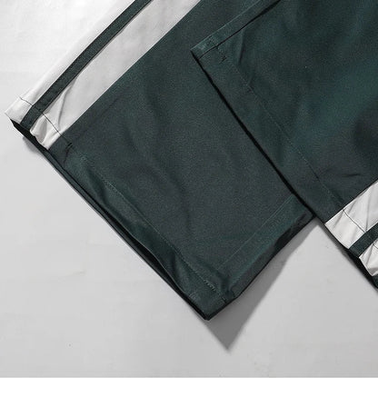 Elastic Waist Baggy Striped Joggers
