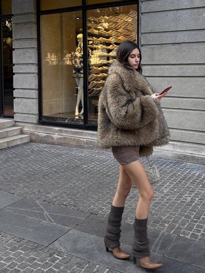 Luxury Warm Soft Faux Fur Jacket