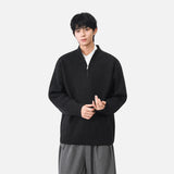 Essential Solid Color Mock Neck Jumper Sweater