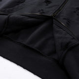 Y2K Torn Tracks Zip-up Hoodie