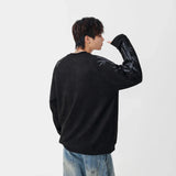 Bamboo Pattern Crew Neck Sweatshirt