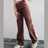Vintage Straight High-waist Pants