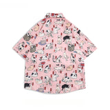 Youth Japanese Cartoon Print Summer Shirt