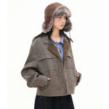 Women Oversize Elegant Cropped Trench Jacket