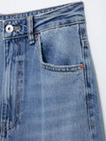 Distressed Hollow Denim Jeans