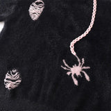 Gothic Oversized Knitted Spider Casual Cardigan