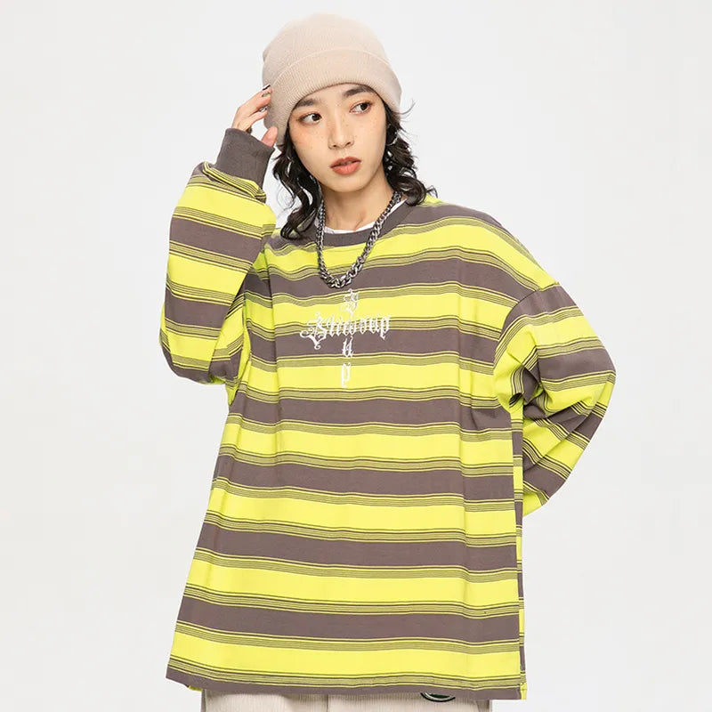 Vintage Striped Gothic Sweatshirt