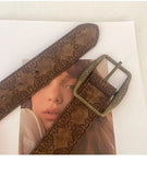 Y2K Washed PU Brown Belt