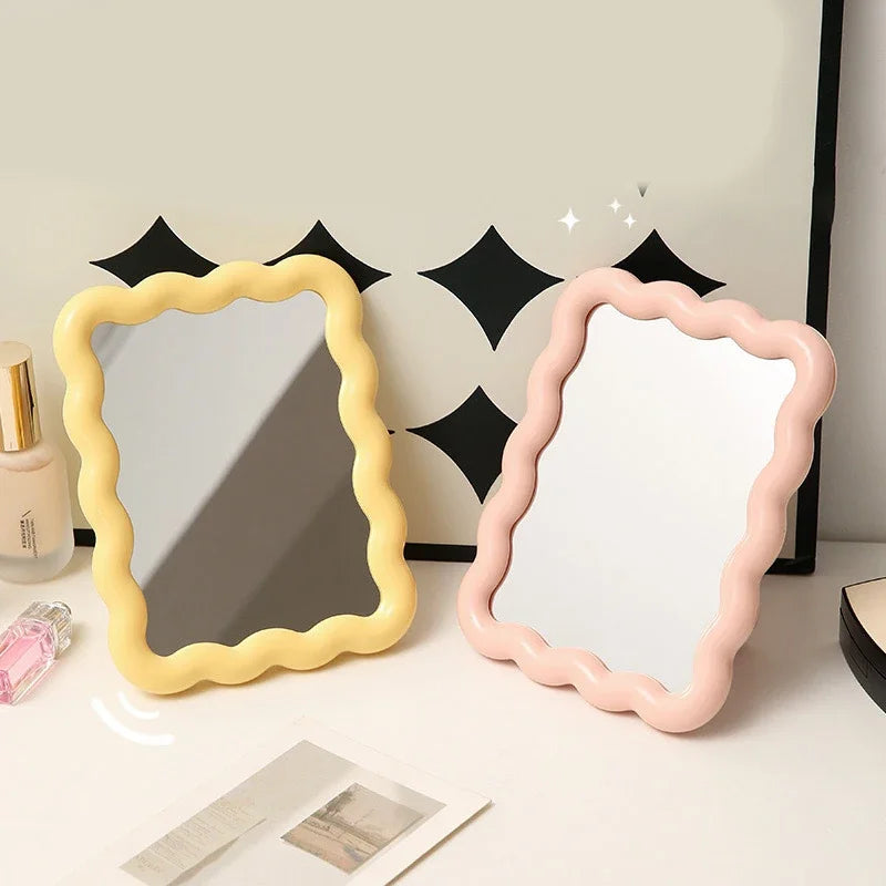 Solid Color Irregular Portable Mirror