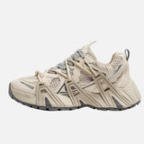 Breathable Thick Lace-Up Splicing Mixed Color Sneakers