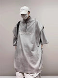 Men's Vintage Punk Zipper Polo T-Shirt