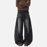 Y2K Lightning Print Loose Fit Wide Leg Jeans