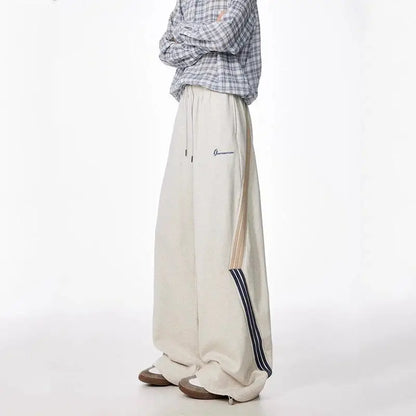 Drawstring Striped Winter High Street Pants