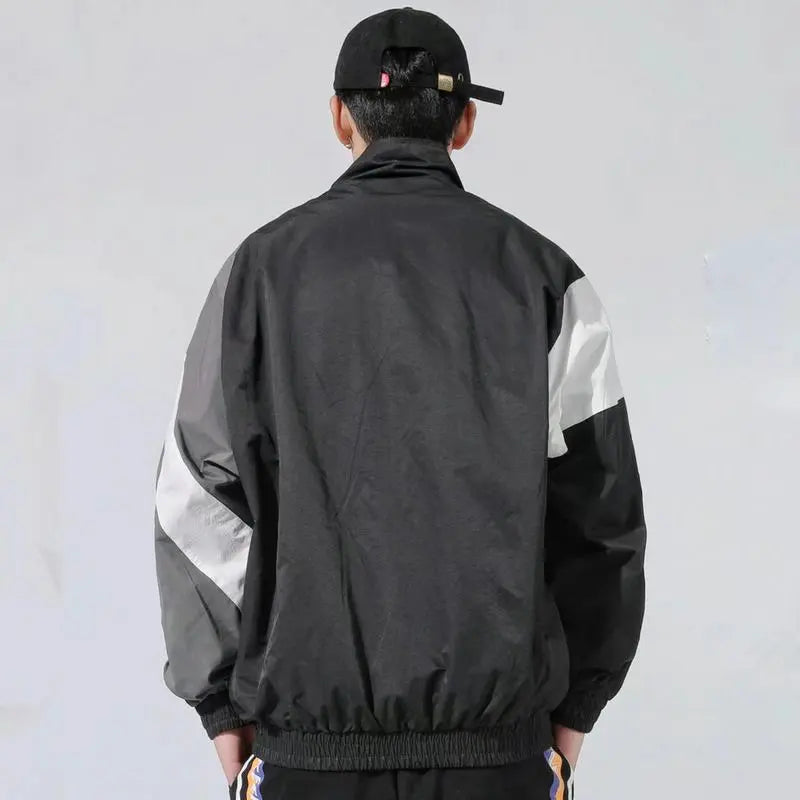 Y2K Flattering Stand Collar Sports Windbreaker Jacket
