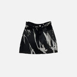 Korean Y2K Raw Edges High-waisted Skirt