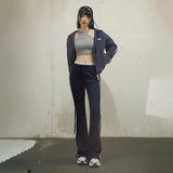 Navy Drawstring Casual Sports Sweatpants