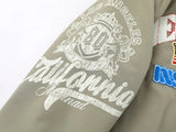 Embroidery Distressed Baseball Windbreaker Jacket