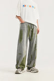 Hand-Painted Wide Leg High Street Jeans