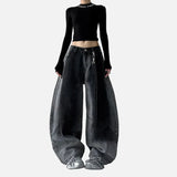 Chic Gradient Korean Style Wide Leg Jeans