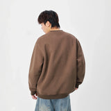 Casual Stand Collar Button Detail Sweatshirt