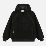Soft Fleece Black Puffer Hooded Jacket