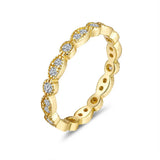 18k Gold Moissanite Diamond Enclosed Ring