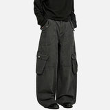 American Style Functional Wide Leg Cargo Pants