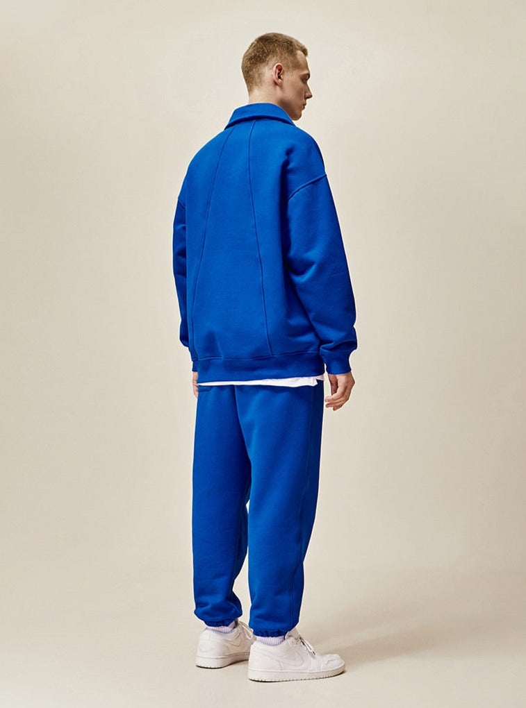 Half Zip-Up Sweatshirt Set
