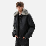 Luxurious High Quality Warm Faux Fur Leather Jacket