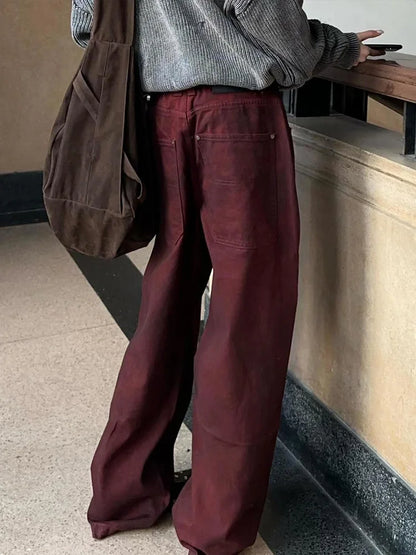 Wardrobe Staple Vintage Washed Wide Leg Jeans
