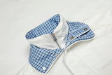 Retro Plaid Patchwork Fake Two Piece Padded Jacket