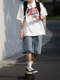 Baggy Drawstring Denim Jorts