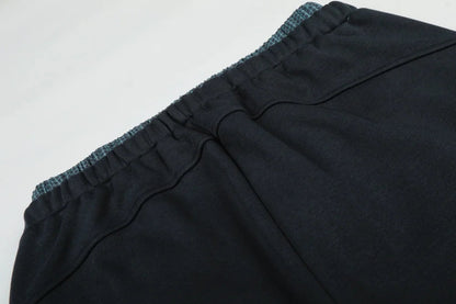 Effortless Plaid Double Waisted Baggy Sweatpants