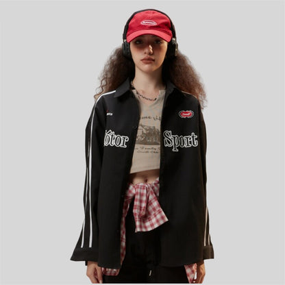 Motorcycle Oversized Black Shirt
