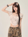 Stylish Snake Patterned Wide Leg Pants