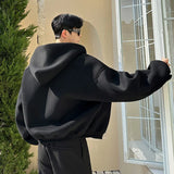 Solid Color Lantern Sleeves Hoodie