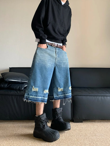 Y2k Ripped Washed Jorts