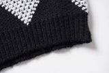 Streetwear Diamond Argyle Striped Knitted Sweater