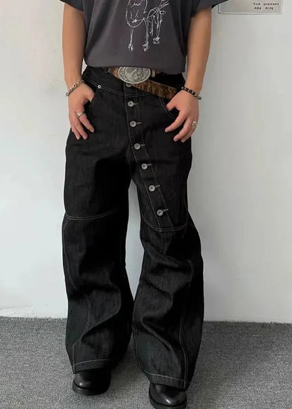 American Style High Waist Classic Denim Jeans