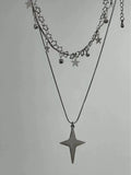 Edgy Star Pendant Titanium Steel Necklace
