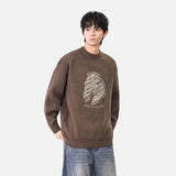 Cozy Winter Horse Pattern Crewneck Sweater
