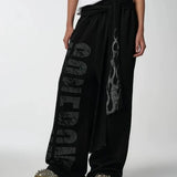 Flame Streamer Loose Cool Sweatpants
