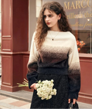 Soft Cozy Knitted Slash Neck Sweater