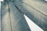 Vintage Distressed Ripped Wide Leg Jeans