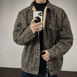 Winter Thick Leopard Print Velvet Faux Fur Jacket