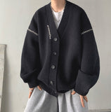 Stitched Knitted Cardigan