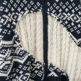 Elegant Jacquard Knitted Long Sleeve Cardigan