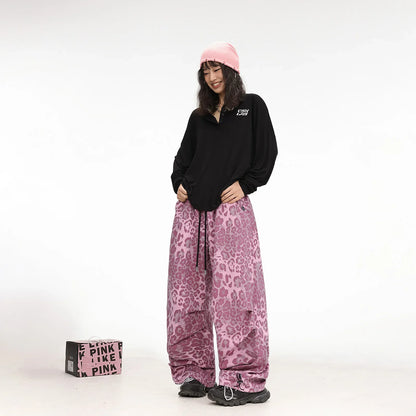 Pink Leopard Dance Hip Hop Pants