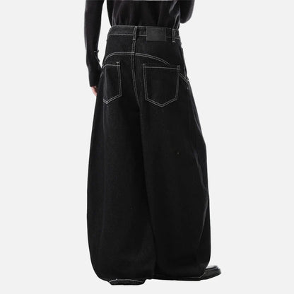 Y2K High Waist Buttoned Boot Cut Denim Jeans